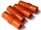 4 40mm Orange Vintage Wood Tube Beads Wooden Macrame Large Hole Beads